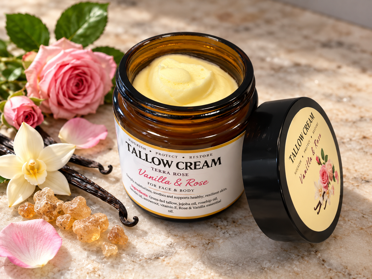 Vanilla & Rose Tallow Cream